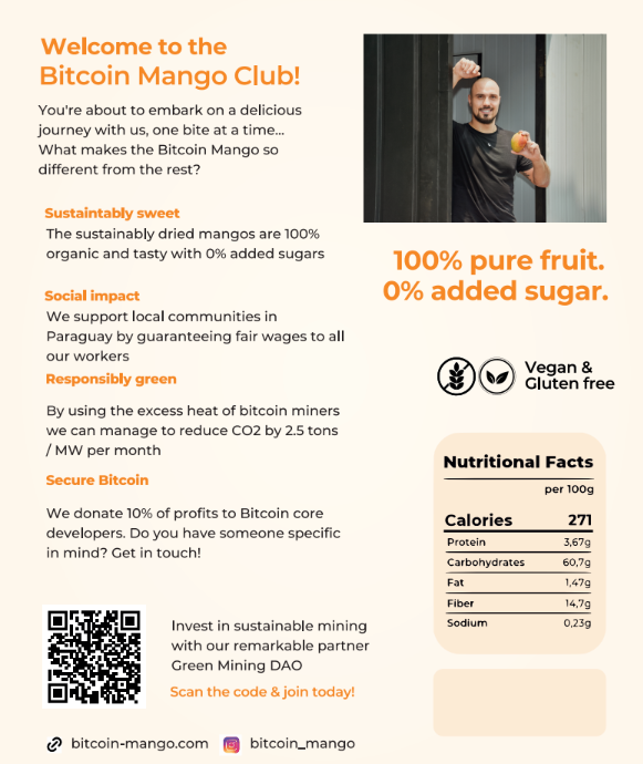 Bitcoin Mango - On The Go Pack 100g